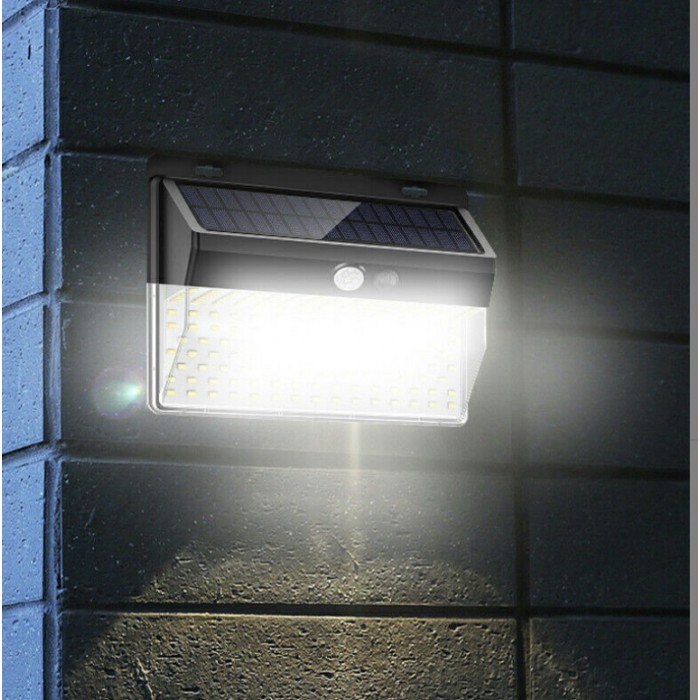 206 LEDs Solar Lamp with Motion Detector Flood Light Outdoor Waterproof Wall Light
