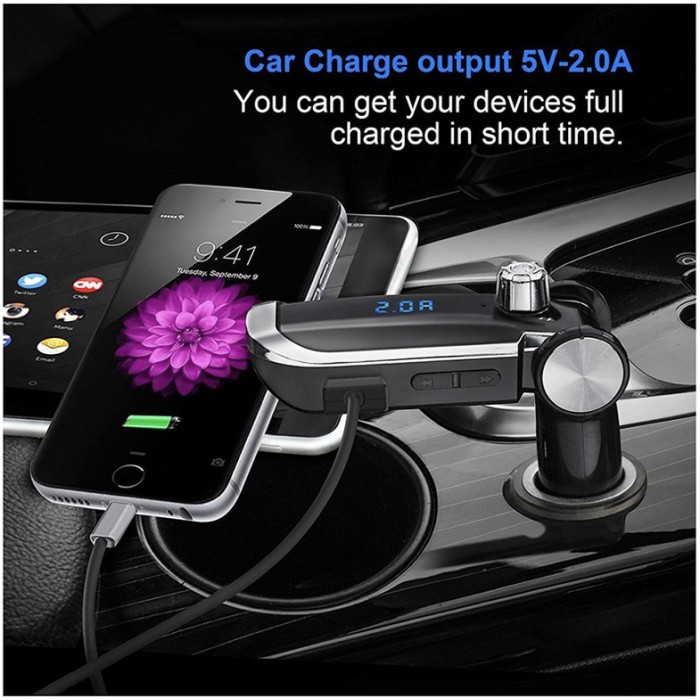 BBL02 Car Wireless Handsfree MP3 MP4 Player Bluetooth FM Transmitter Radio Adapter USB Car Charger